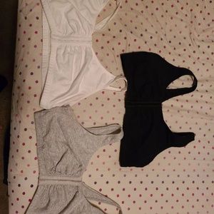 Ladies front closure bras set of 3